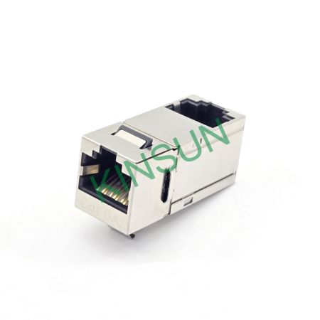 Keystone coupler right-angled CAT6A CAT5E RJ Jack shielded